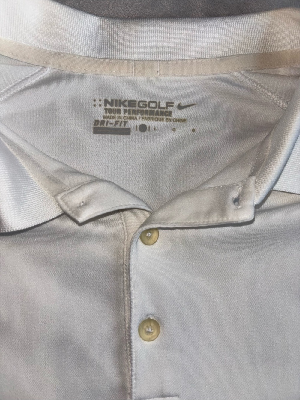 Nike White Men’s Golf Dri-FIT Performance Polo